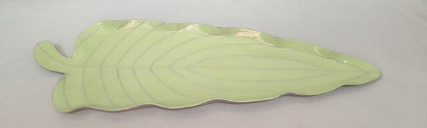 Banana Leaf Metal Tray