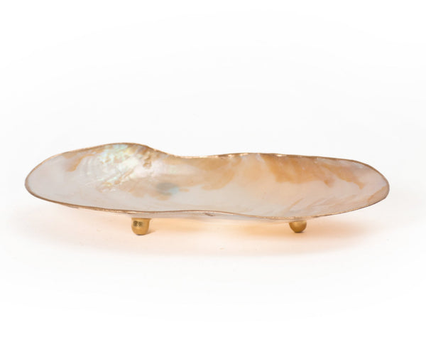 Pearly Platter with Golden Trim
