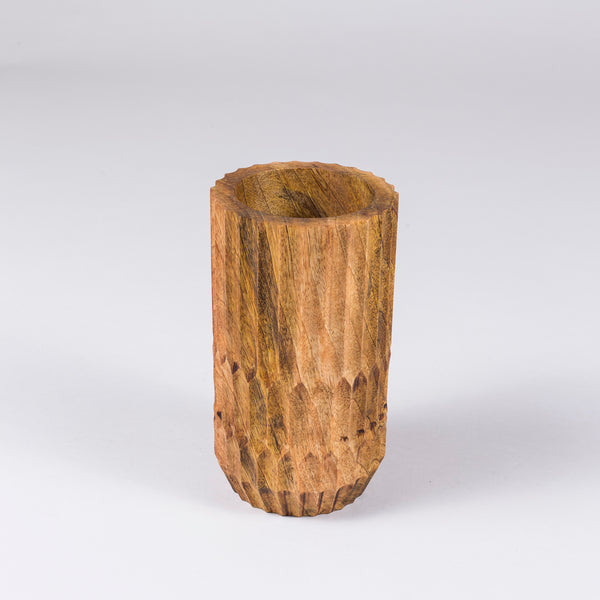 Beehive Vase Mango wood (S)